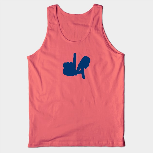 Medium LA Hands Silhouette, Blue Tank Top by Niemand